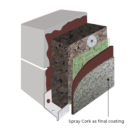 Tecnología de corcho en proyección EIFS + COVERLINK